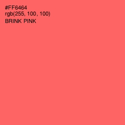 #FF6464 - Brink Pink Color Image